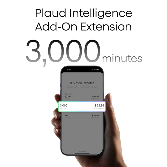 Plaud Intelligence Add-On Extension (3,000 mins)